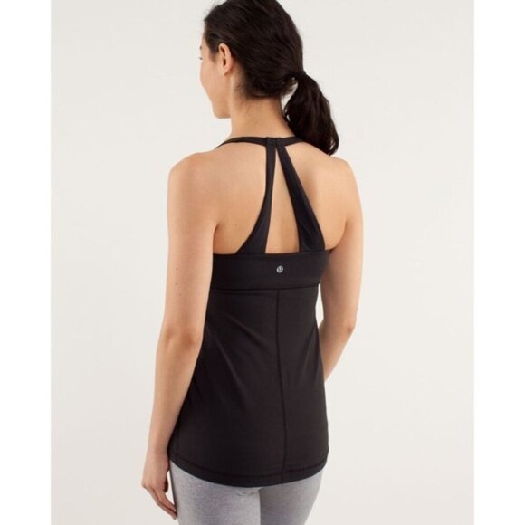 Lululemon Scoop Me Up Tank Top Black Racerback Size 4 - Picture 11 of 11